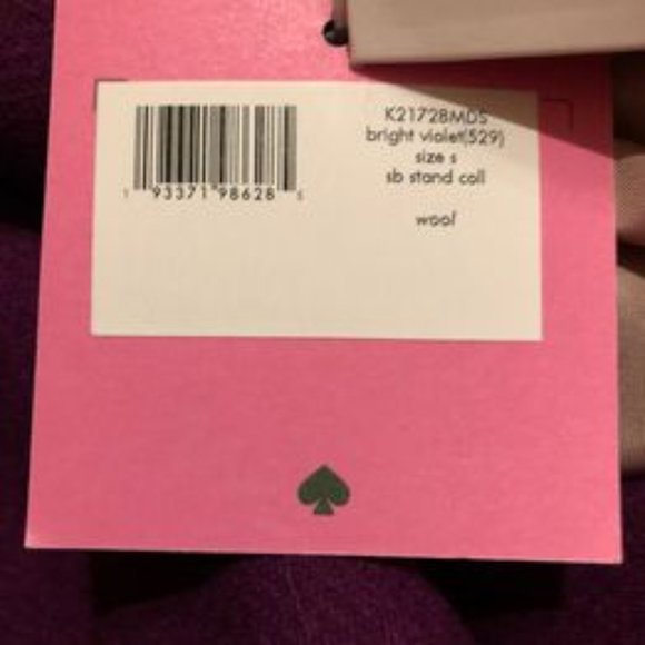 Brand New Beautiful Kate Spade Women's High-Neck Button-Up Wool-Blend Coat - Picture 5 of 7